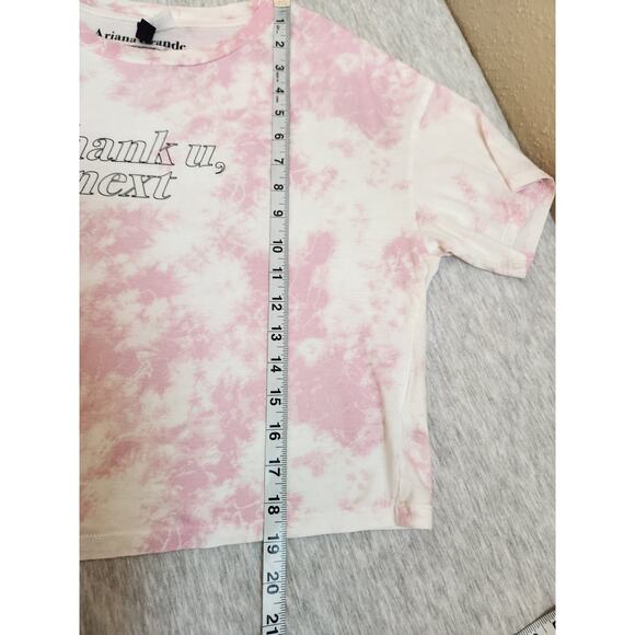 Divided by H&M Ariana Grande Womens Pink White Tie Dye Crew Neck Crop Top Small - Picture 7 of 7